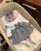 ست سارافون و هد نوزادی مجلسی پشمی پاییزه