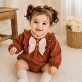 رامپر نوزادی مخمل کبریتی پاییزه